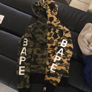 BAPE Half Color Camo Full Zip Jacket‼️